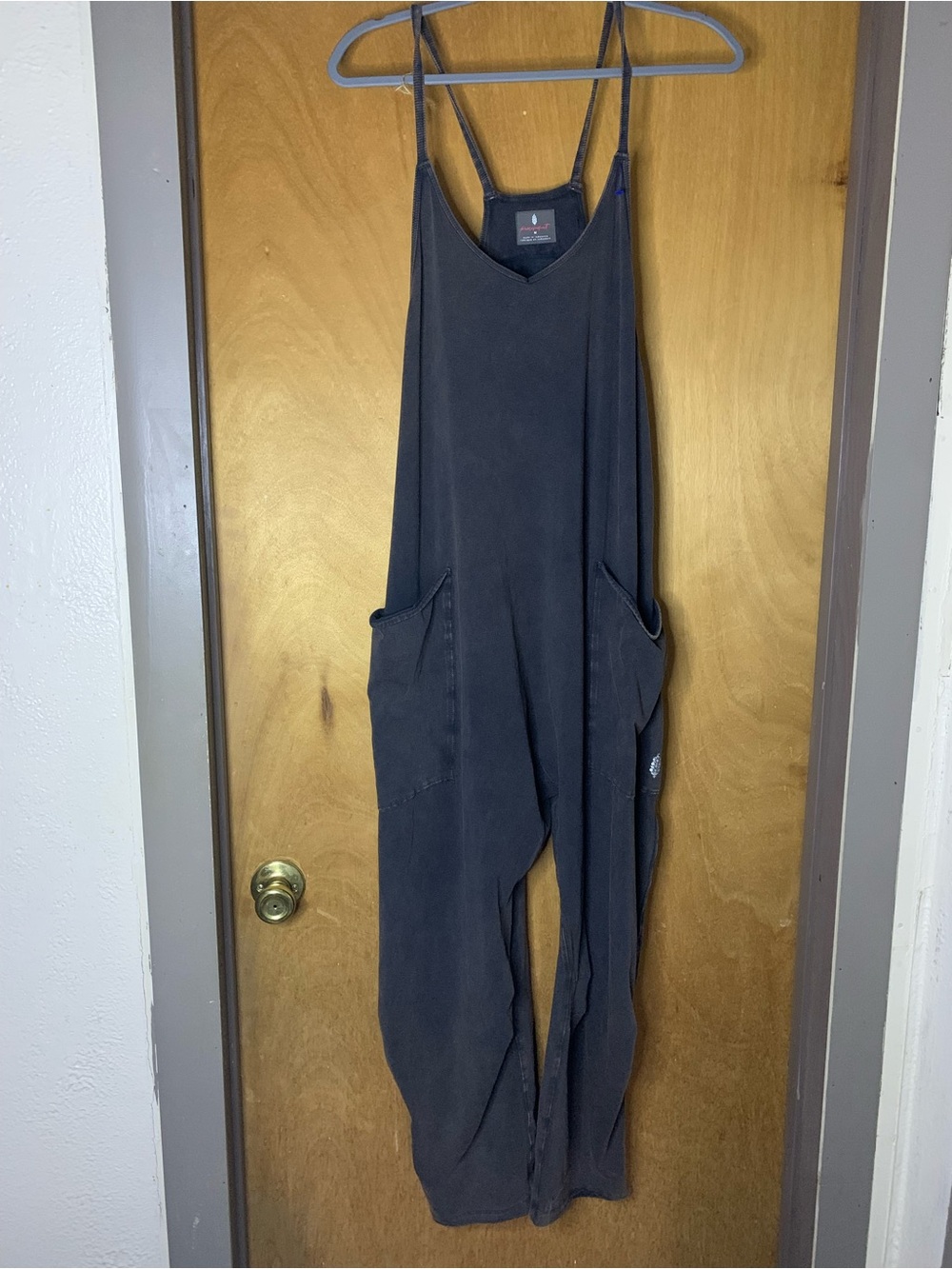 FP Movement by Free People Charcoal Black Relaxed Jumpsuit